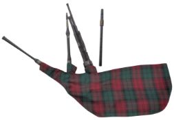 SET OF ORIGINAL SCOTTISH BAGPIPES AND CHANTER WHISTLE