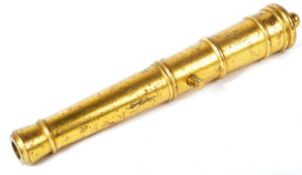 19TH CENTURY VICTORIAN GILDED BRONZE CANNON