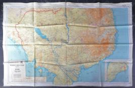 ORIGINAL WWII RAF ROYAL AIR FORCE / MILITARY SILK ESCAPE MAP