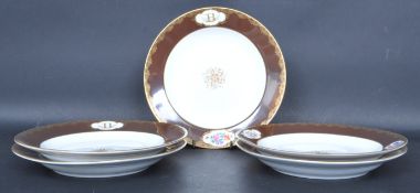 COLLECTION OF FIVE MEISSEN PORCELAIN HAND PAINTED PLATES