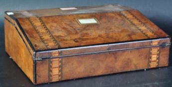 19TH CENTURY VICTORIAN TUNBRIDGE INLAID WRITING SLOPE