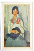 AMEDEO MODIGLIANI (1884-1920) - GYPSY WOMAN WITH BABY COLOURED PRINT