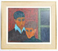 BERNARD POTIER - MID 20TH CENTURY OIL ON BOARD PAINTING