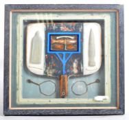 FRAMED AND GLAZED 3D ART SCULPTURE OF FISHING INTEREST