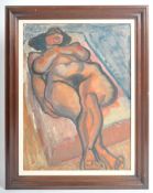 JOHN MELVILLE (ATTRIBUTED TO) - OIL ON BOARD STUDY OF A NUDE LADY