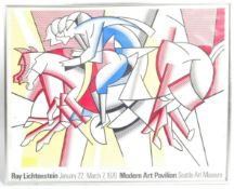 ROY LICHTENSTEIN - THE RED HORSEMAN LITHOGRAPH EXHIBITION POSTER