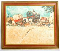 E. BEALS - STUDY OF VAN GOGH - OIL ON CANVAS PAINTING