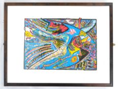 RENOS LOIZOU (GREEK 1948-2013) - IN SEARCH OF TIME SIGNED PRINT