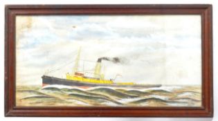 20TH CENTURY WATERCOLOUR SEASCAPE OF HMS WRESTLER II