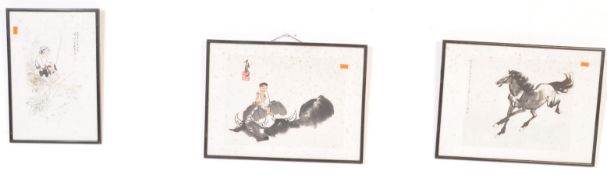 SET OF 3 MID 20TH CENTURY ORIENTAL PRINTS