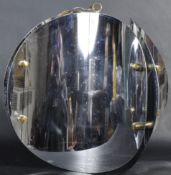 1970'S AMERICAN CHROME HANGING CEILING LIGHT SHADE