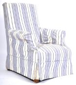 BELGIAN MODERN DESIGN - FLAMANT STRIPE FABRIC ARMCHAIR