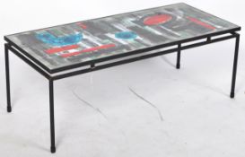 J. BELARTI (BELGIAN) MID 20TH CENTURY TILED COFFEE TABLE