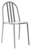 AFTER ROBERT MALLET STEVENS - FRENCH BLACK STEEL SIDE CHAIR