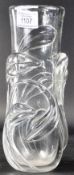 WILLIAM GLASNER - 1970'S AMERICAN DESIGNER CLEAR GLASS VASE