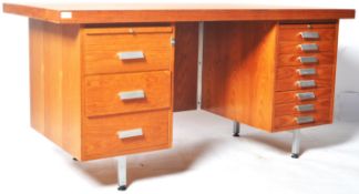 RETRO 1970'S TEAK WOOD EXECUTIVE DESK