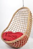 RETRO 20TH CENTURY HANGING BASKET WICKER EGG CHAIR