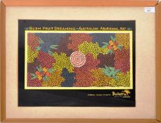 DORIS NAMPITJINPA - BUSH FRUIT DREAMING - ABORIGINAL ARTWORK