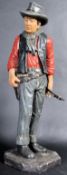 RETRO MID 20TH CENTURY JOHN WAYNE PLASTER COWBOY FIGURINE