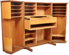 RETRO VINTAGE 1970'S TEAK WOOD CUBE DESK