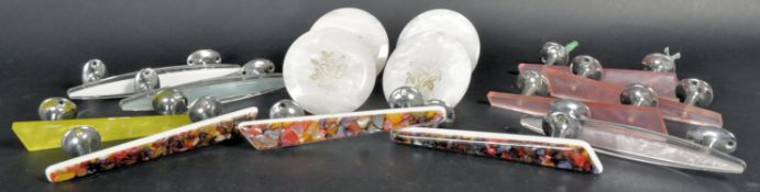 SELECTION OF RETRO LUCITE FURNITURE / DOOR HANDLES