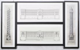 SET OF FOUR ARCHITECTURAL ETCHINGS BY EICHHOLTZ