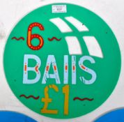 MIXED SELECTION OF FAIRGROUND COLOURED PERSPEX SIGNAGE