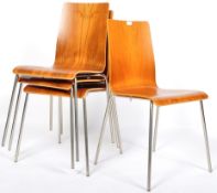 HABITAT - MATCHING SET OF FOUR BENTWOOD DINING CHAIRS