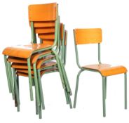 SET OF RETRO VINTAGE MID 20TH CENTURY INDUSTRIAL SCHOOL CHAIRS