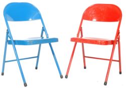 KRUEGER - PAIR OF AMERICAN METAL FOLDING CHAIRS