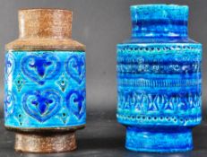 ALDO LONDI FOR BITOSSI - TWO ITALIAN STUDIO ART VASES