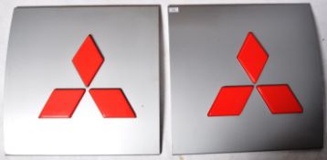 MITSUBISHI - MATCHING PAIR OF CONVEX FORECOUNT SIGNS