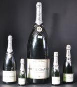 COLLECTION OF MOET CHAMPAGNE DISPLAY BOTTLES