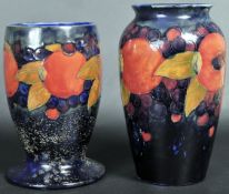 TWO PIECES OF MID 20TH CENTURY MOORCROFT SIGNED BY WALTER