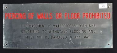 RETRO VINTAGE POLISHED PRESSED METAL WALL SIGN