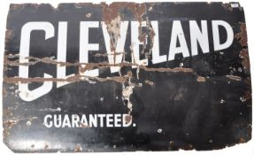 CLEVELAND GUARANTEED - 1920'S INDUSTRIAL ENAMEL SIGN