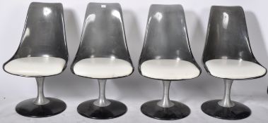 CHROMCRAFT - SET OF FOUR LUCITE RETRO TULIP DINING CHAIRS