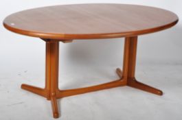 EDWARD VALENTINSEN - DANISH TEAK WOOD OVAL EXTENDING TABLE