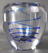 ELIS BERGH FOR KOSTA BODA - 1950'S STUDIO ART GLASS VASE