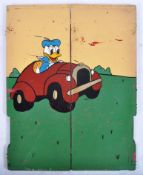 MID CENTURY DISNEY DONALD DUCK DECORATED FAIRGROUND PAYBOOTH