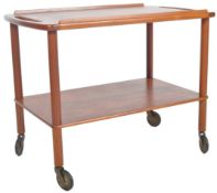 BOWA - RETRO DANISH TWO TIER TEAK TEA / COCKTAIL TROLLEY