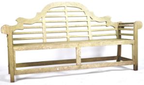 CONTEMPORARY GARDEN TEAK ARCH BACK BENCH