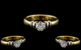 18ct Two Tone Gold Contemporary Design S