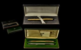 Cross - Modern Slim line / Elegant 12ct Gold Filled Cased Ballpoint Pen with Display Box.