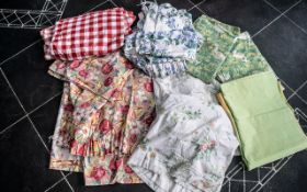Collection of Laura Ashley/Sanderson Curtains, five pairs in total,
