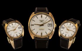 Longines - Admiral ( 5 Star ) 9ct Gold Cased Automatic Gents 1970's Wrist Watch.