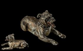 Antique Cold Painted White Metal Figure