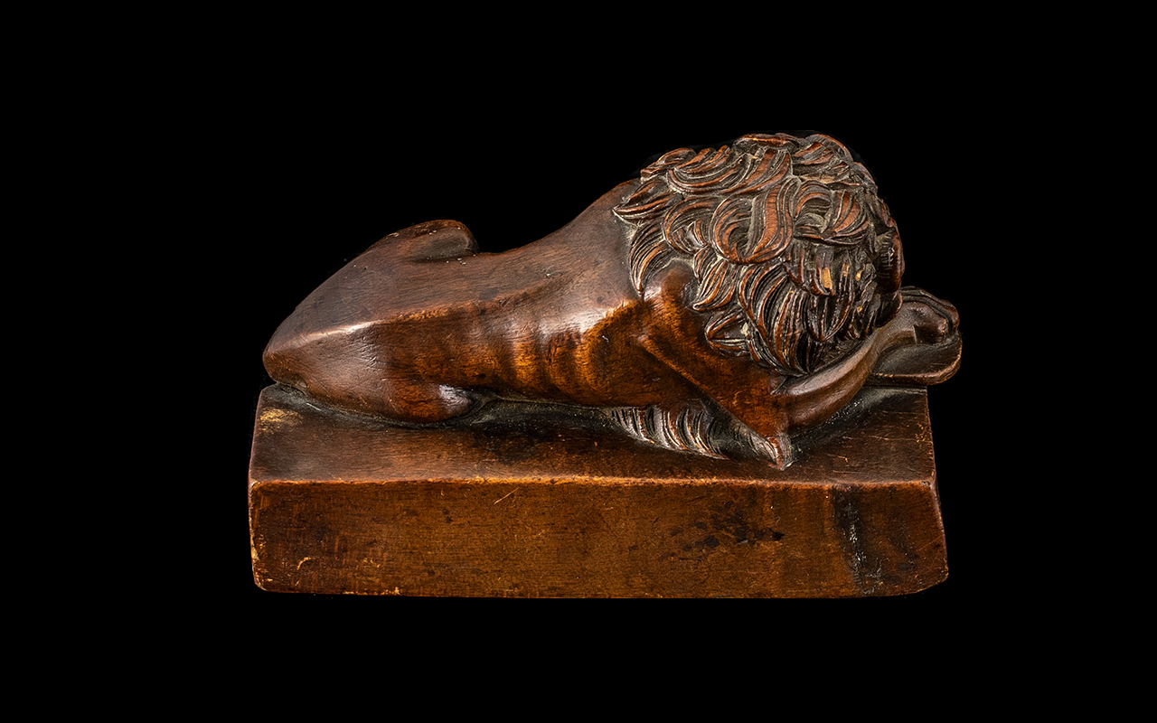 Antique 'Grand Tour' Carved Wood 'Medici - Image 2 of 2