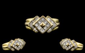 18ct Yellow Gold - Attractive Princess C