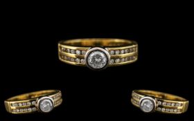18ct Two Tone Gold Attractive Diamond Se
